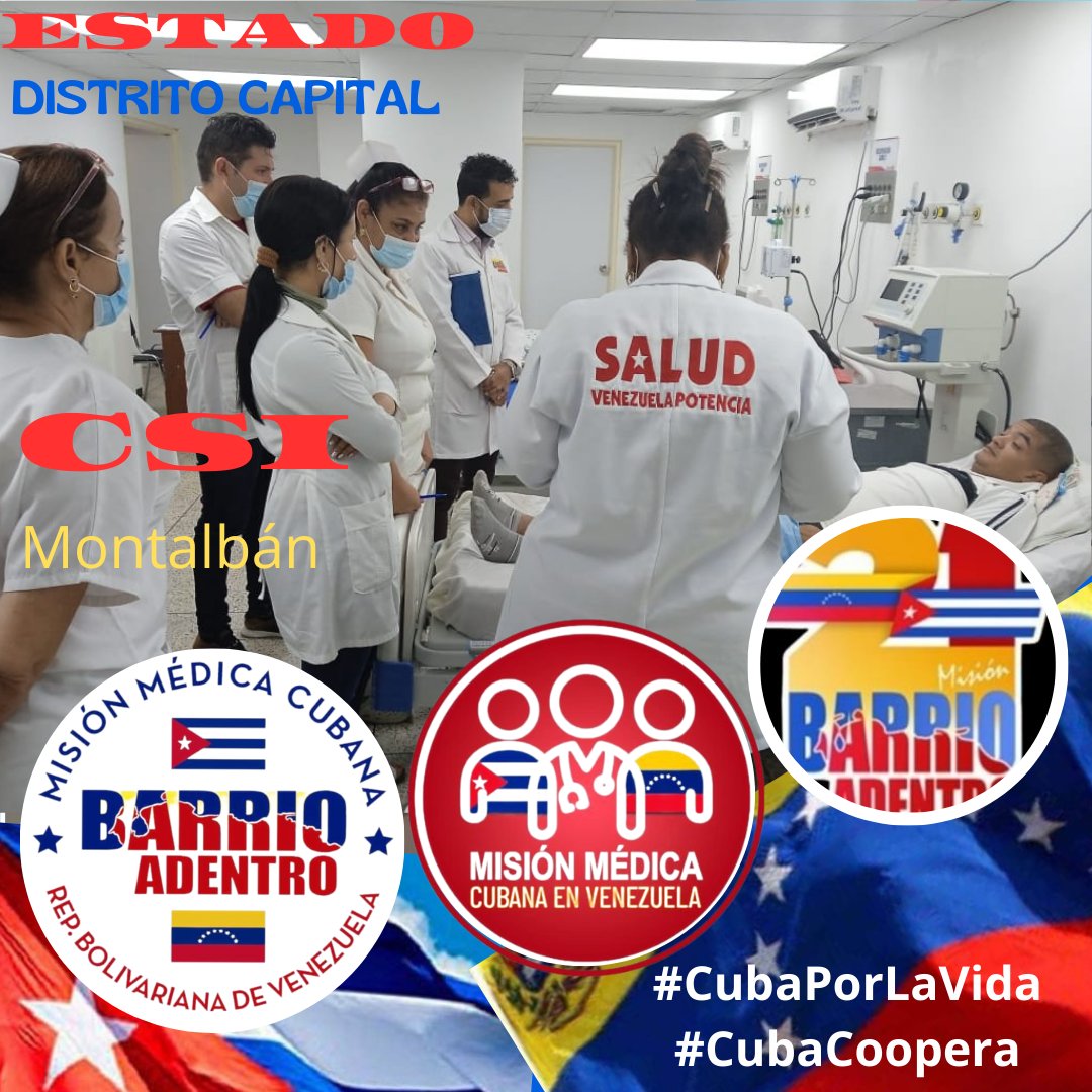 Nuestros profesionales de la salud cubana en #Venezuela, en el pase de visita docente en el CSI Montalbán - Parroquia la Vega Estado #DistritoCapital. #CubaPorLaVida ⚡️⚡️ #CubaCoopera @cubacooperaven ⚡️⚡