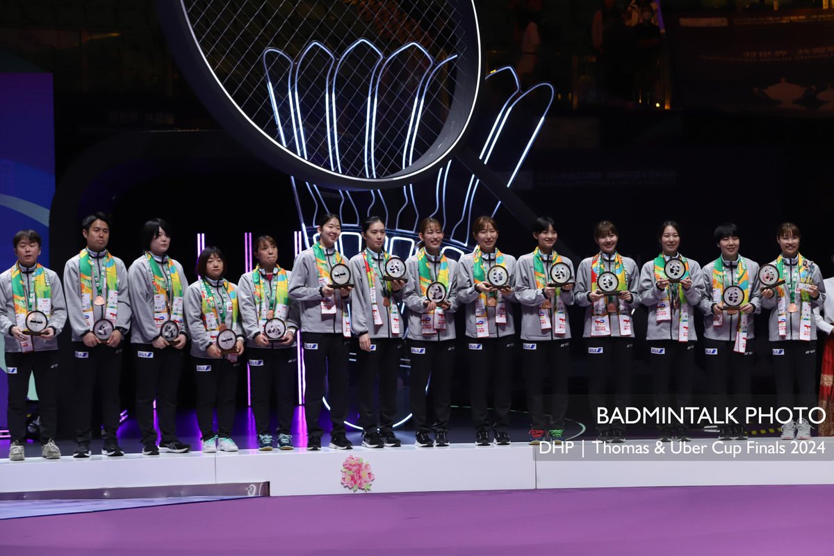 BadmintonTalk's tweet image. #UberCup2024 - Medalists

🥇CHINA
🥈INDONESIA
🥉JAPAN
🥉KOREA

Congratulations to all medalists!

#TUC2024