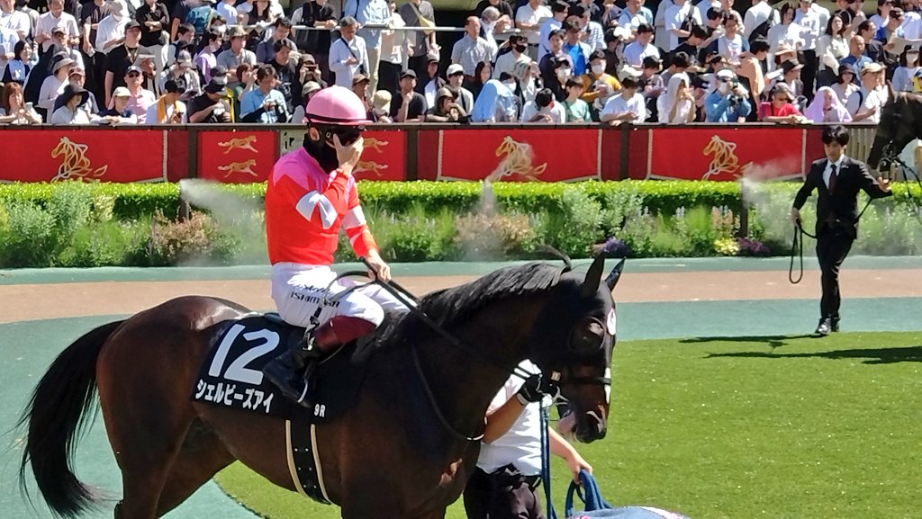 松山弘平騎手、おかえりなさい！（顔が分からない）