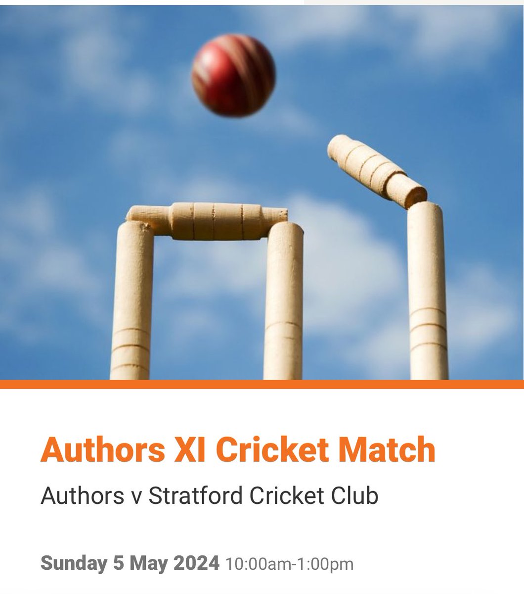 The sun is shining this morning for the @AuthorsCC match against @StratfordCric this morning. Come and cheer on @peterfrankopan @anthony_mcgowan @AdamRutherford et al!