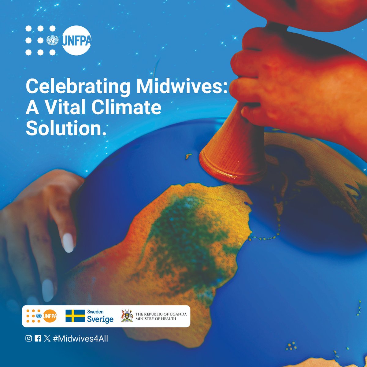 Midwives: A Vital Climate Solution! 🌍 This International Midwives Day, we recognise the role midwives play in saving lives and promoting environmental sustainability.
#Midwives4All #IDM2024 
@GiftMalunga3
@dan_alemu
@UNFPA_ESARO @SwedeninUG @UNinUganda @JulianaLunguzi @COP24