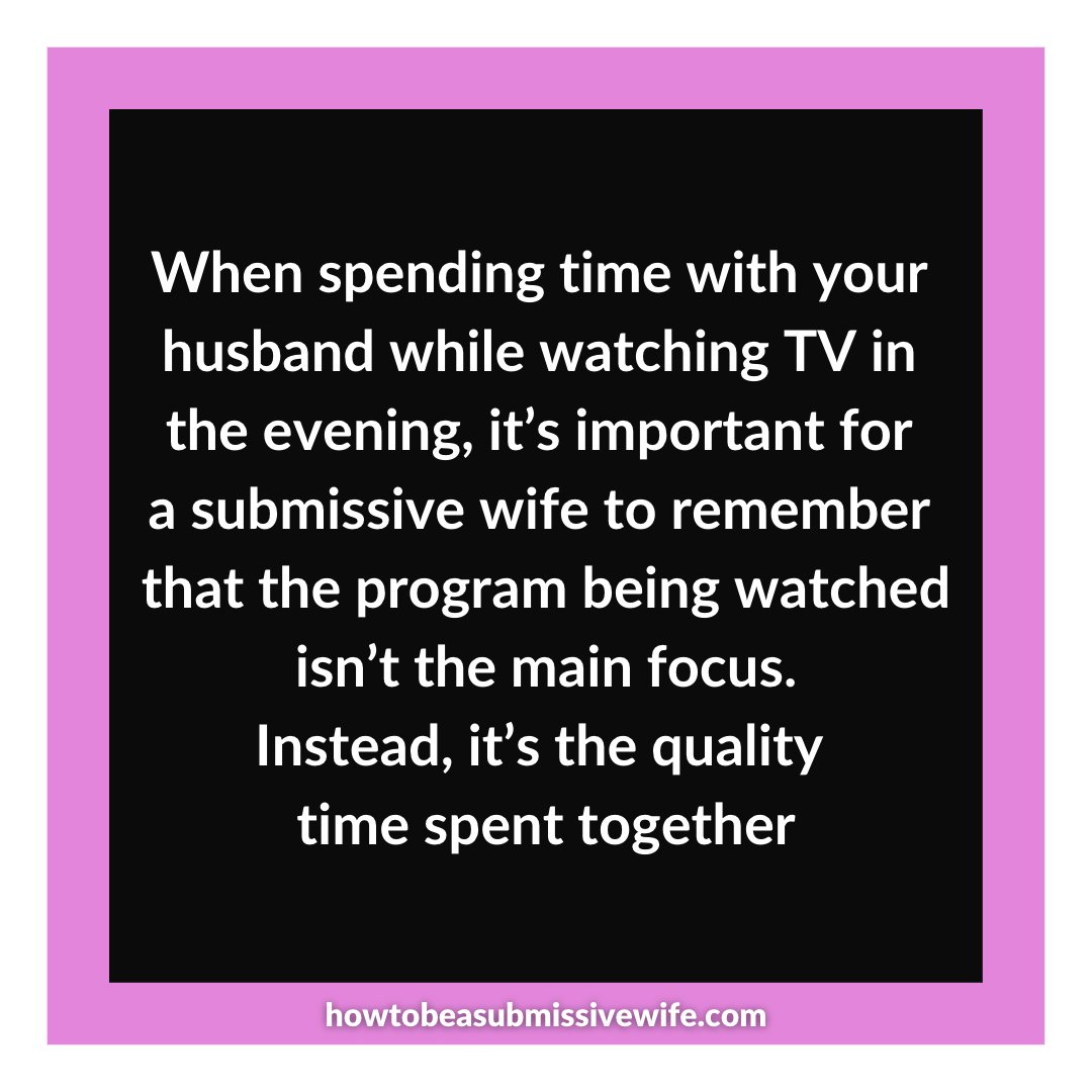 When spending time with your husband while watching TV in the evening, it’s important for a submissive wife to remember that the program being watched isn’t the main focus.
Instead, it’s the quality time spent together.
#submissivewife #tradwife #respect #TiH #marriagetips