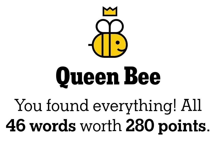 SAT:  Finished but with a couple of glaring errors by the word challenged writers.  @NYTGames #SpellingBee #Nytspellingbee