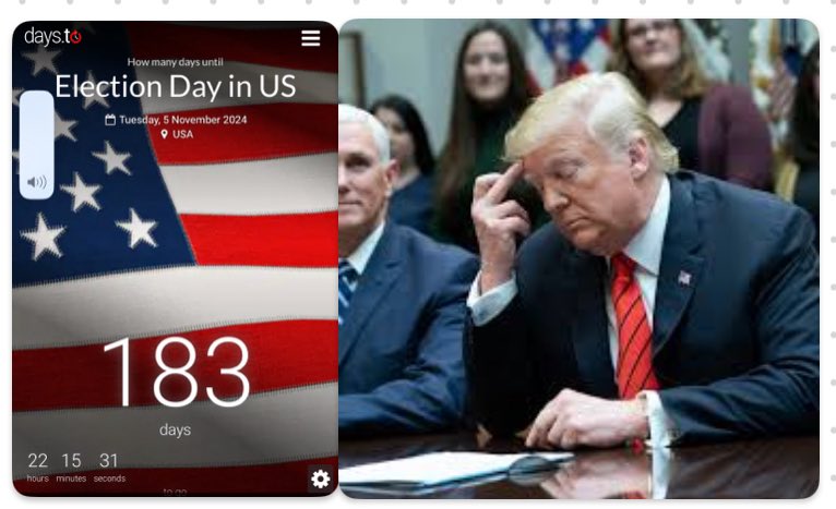 🚨183 Days Until Trump is Elected President🚨

President Trump defiantly shows Judge Juan Merchan what he thinks of him!  

If you feel the same drop a 🖕🏼🖕🏼🖕🏼.

#TrumpTrial 
#FJB 

🇺🇸I Can’t Wait🇺🇸

Pass it on 👉👉