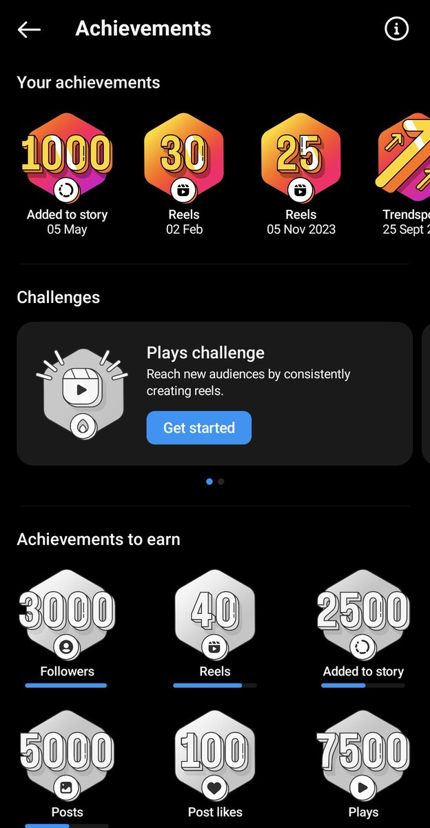 Instagram Achievements 🏆

#gamification