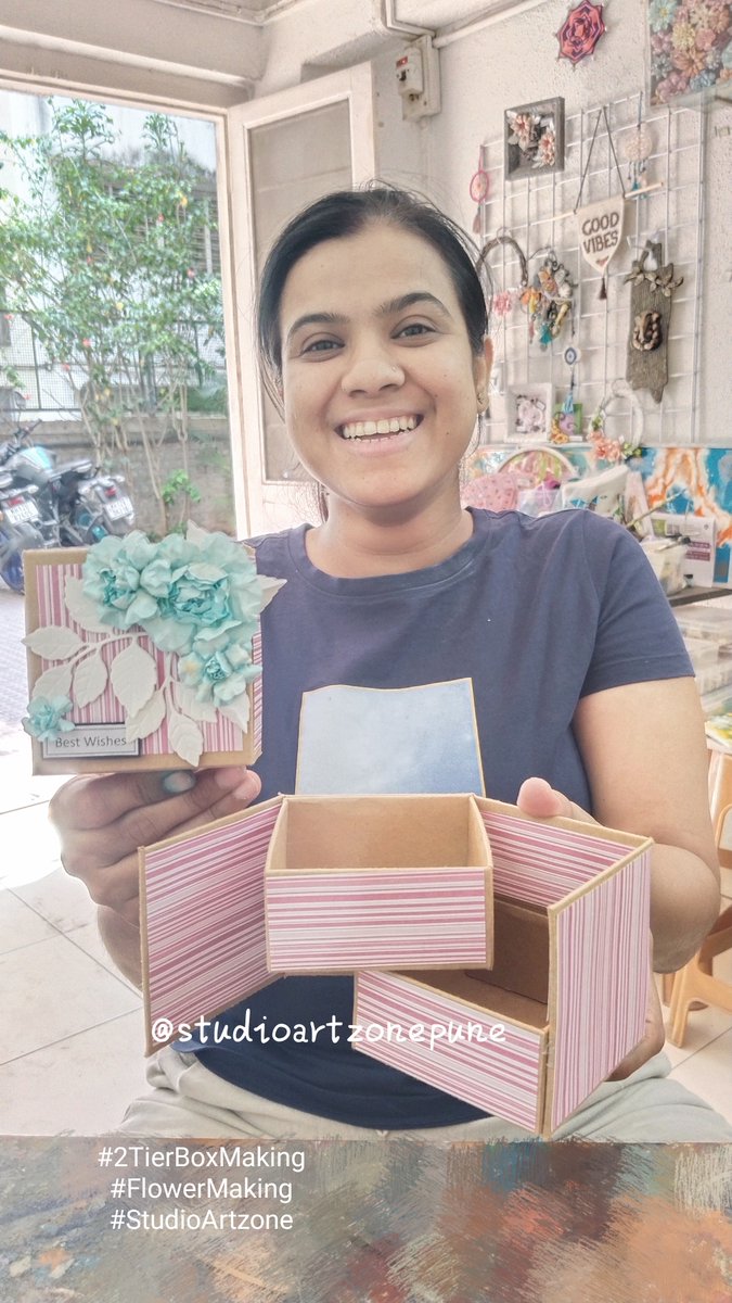 #2tierbox #boxmaking #giftboxmaking #StudioArtzone #PuneClasses #workshopsinpune #studioartzonepune #StudentWork

Glimpse of the 2Tier Box Making Workshop @ Studio Artzone