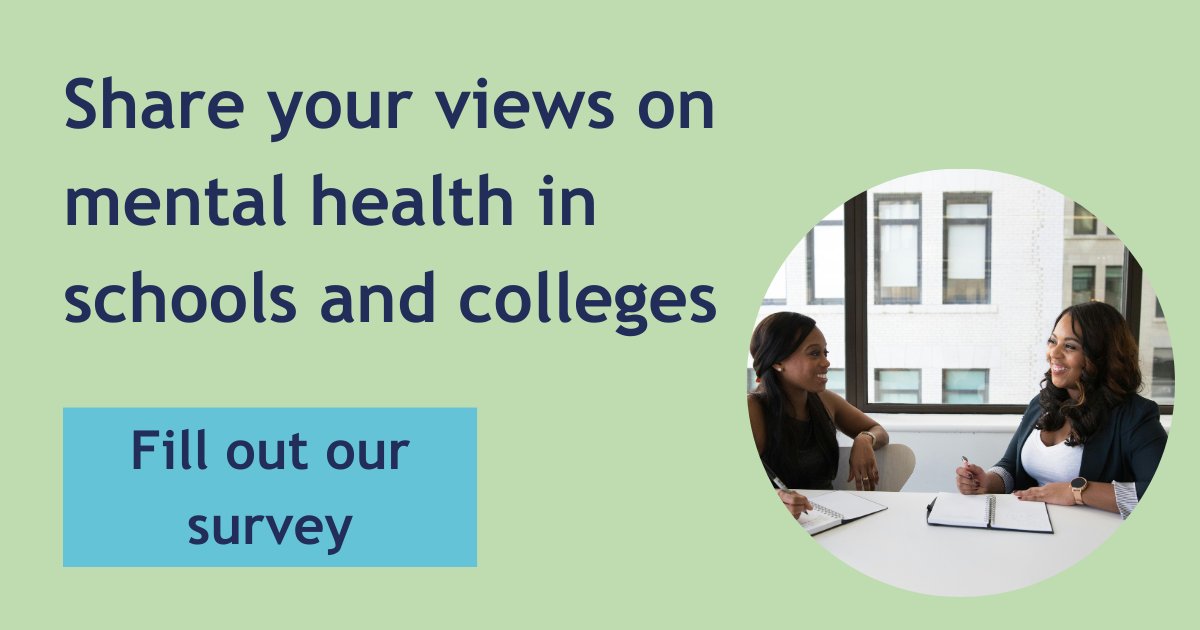 Do you work in education? We want to hear from you about mental health in schools and colleges! Help shape our work by filling out our short survey: orlo.uk/Ap2yX #TeacherLife #EduTwitter #TeacherTwitter