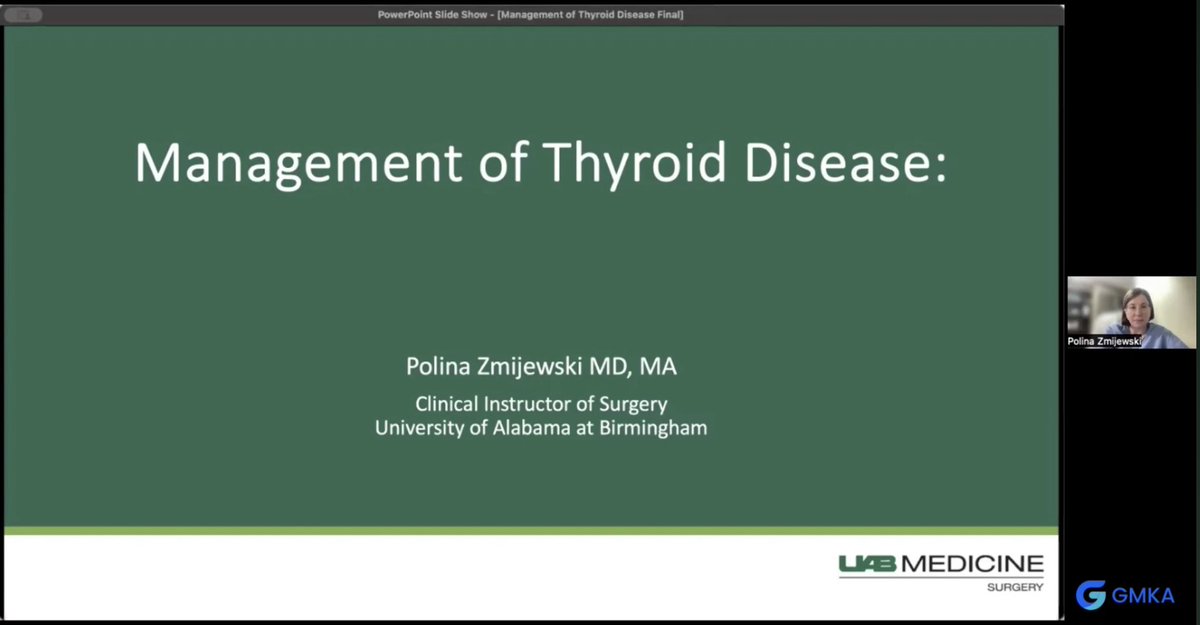 Thank you @PolinaZmijewski for giving the lecture on the Management of Thyroid Disease for the “Principles of Surgery” online course created by @gmka_org for our Ukrainian colleagues. We enjoyed it! 🇺🇦🇺🇸 @UABSurgery