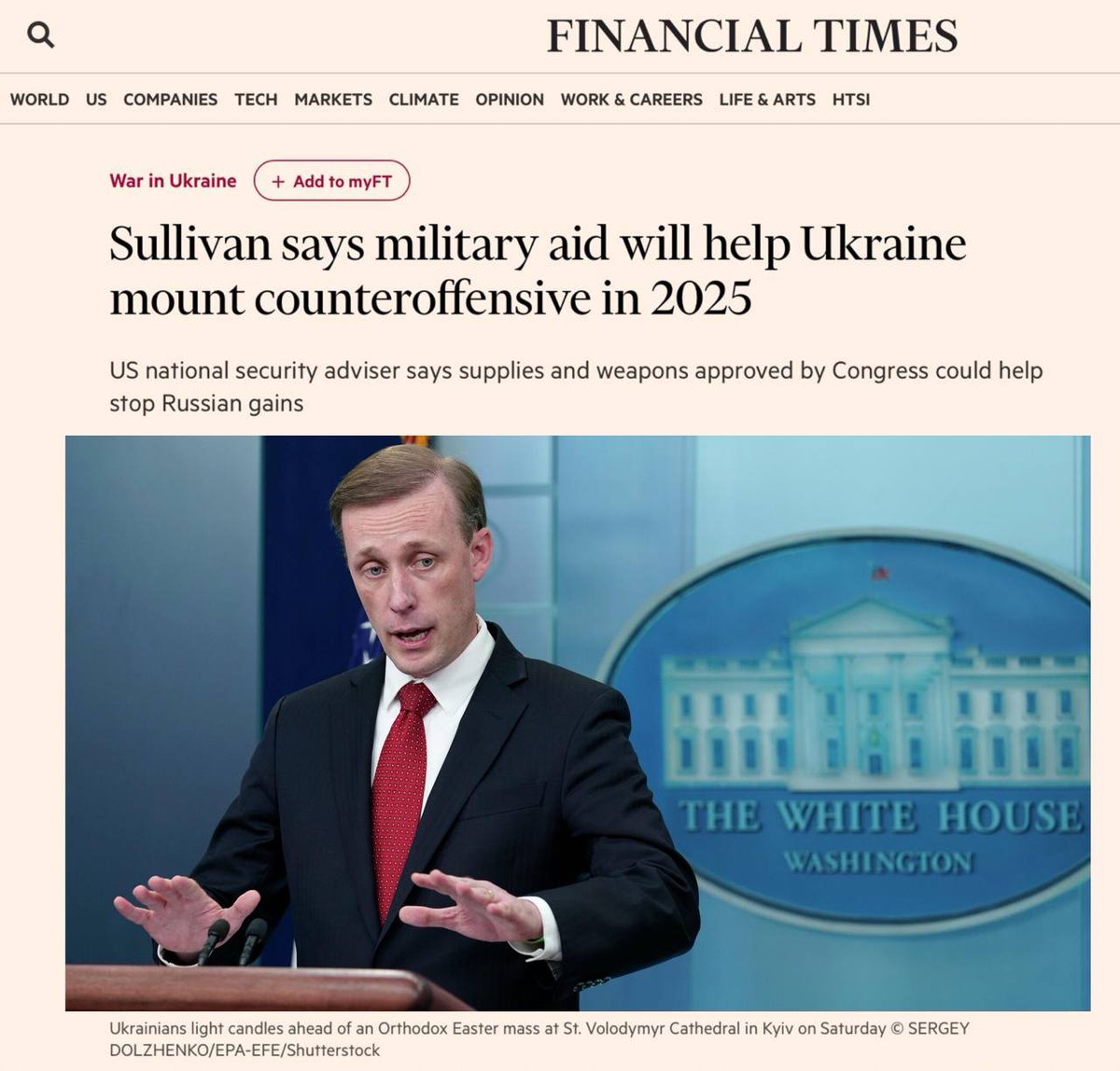 🤔🇺🇸🇺🇦 'Ukraine will look to mount a new counteroffensive in 2025 after receiving a $61bn infusion of US military aid to help it stop Russia from making additional gains this year', - Jake Sullivan

❗️ Sullivan said that he still expects “Russian advances in the coming period” on…
