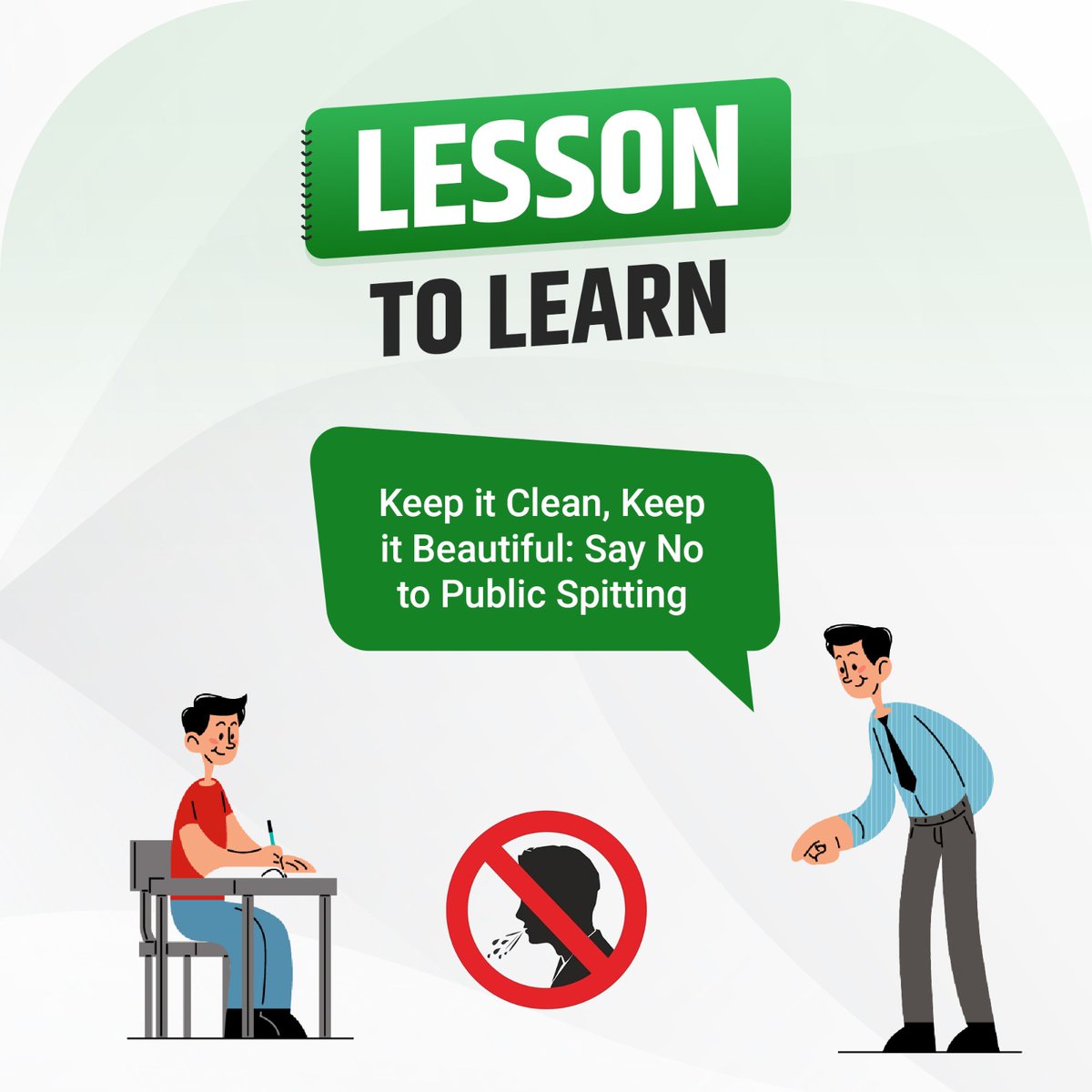 Public spitting not only detracts from our city's beauty, but it's a health hazard too. Let's keep our streets clean and healthy by saying 'No' to spitting! #NoSpitting