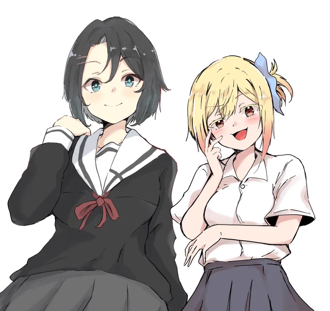 描き方違うので違和感大だけど二人並べてみる 