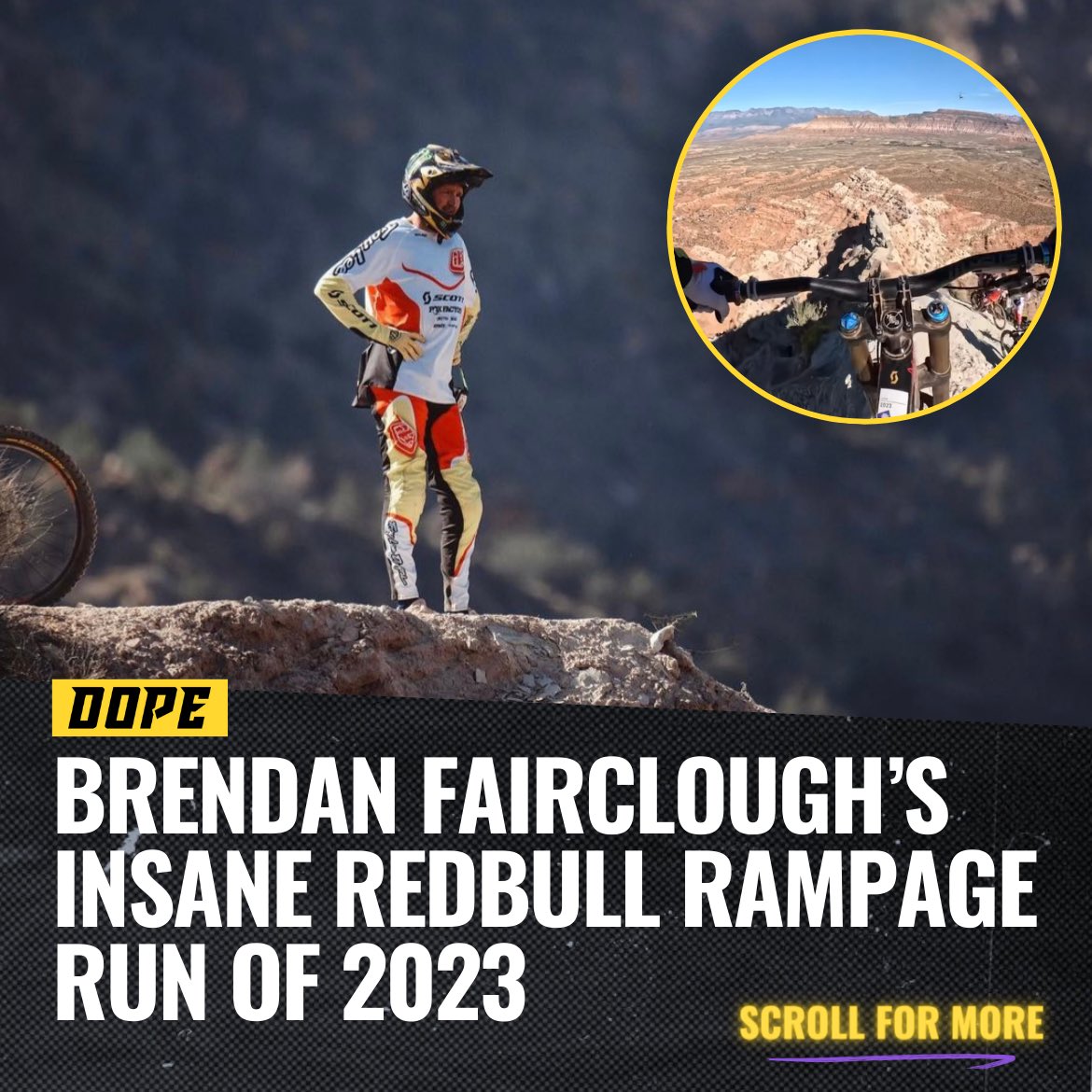 Enjoy your Sunday! ☀️

What are your plans for today? Sitting behind the desk or gapping a canyon like Brendan? 

Follow us on IG! 
Activity is going up a notch. ☄️

📹 #DopeSocials
💰 #DopeCoin
🥇 #DopeGames

#Dope #MTB #RedbullRampage #btc