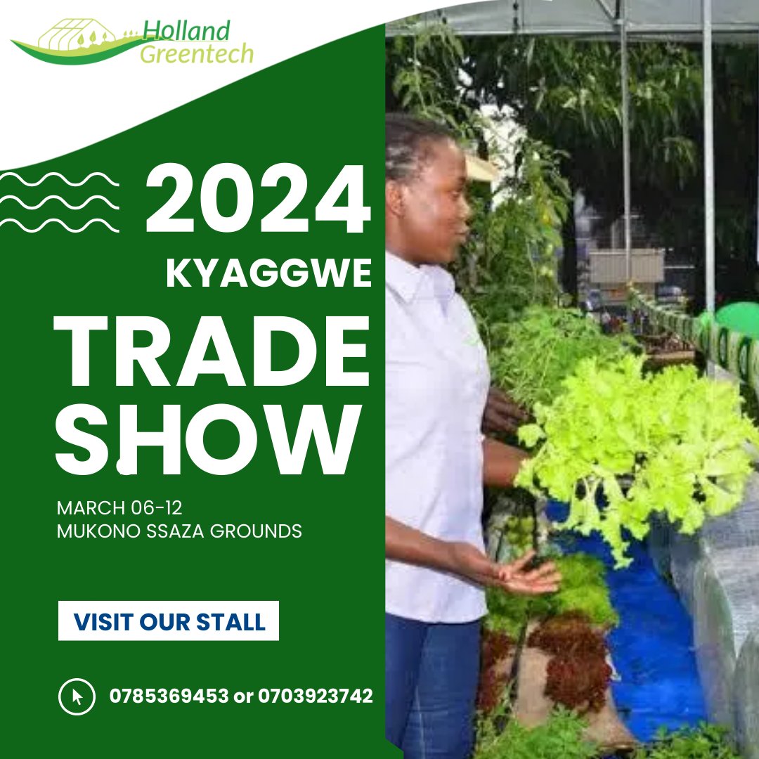 If you are attending the Kyaggwe Trade Show, be sure to visit the Holland Greentech stall. We are going to have peatmoss, nursery Inputs, seeds and also ready to provide answers to unanswered questions and myths of the agricultural sector. Carry your soil samples for testing #ag