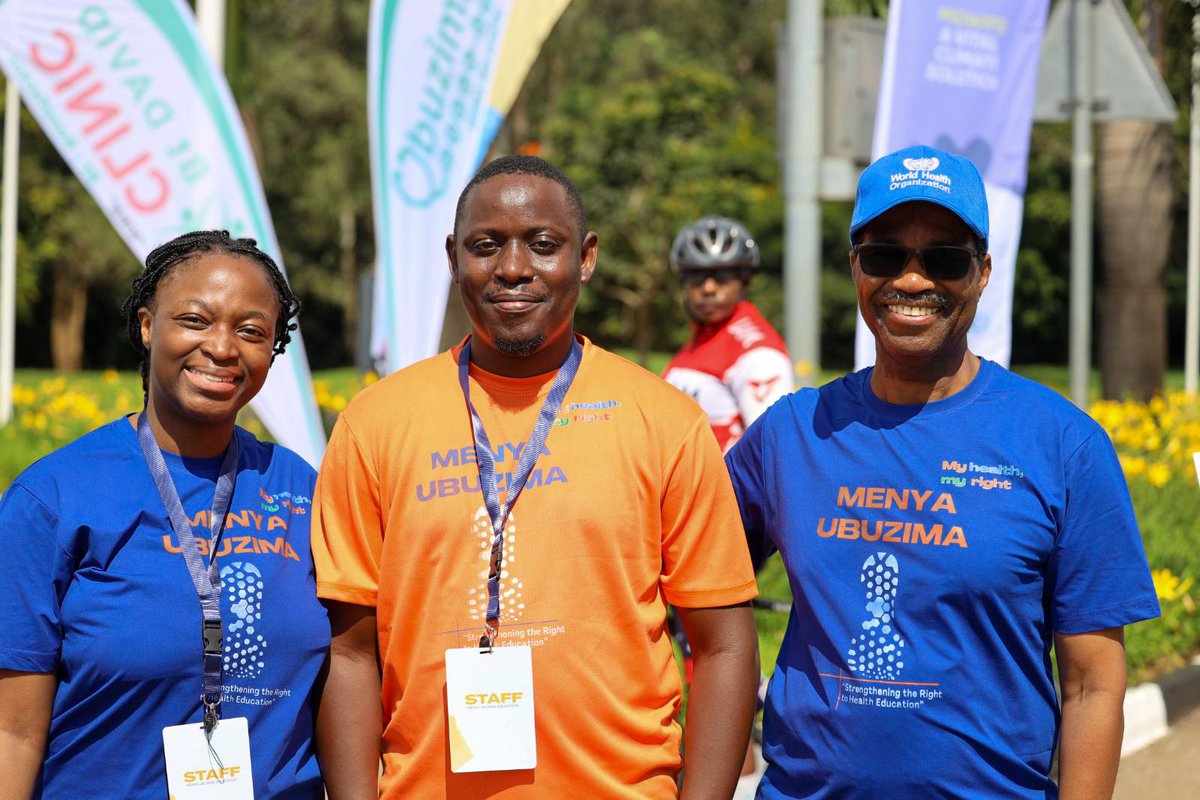“This event is a shining example of the power of collaboration + community. We walked to champion health and the right to health. Each of our steps resonated with🇷🇼’s pulse towards better health. Let’s exercise daily for our health and wellbeing.” @WHORwanda Rep Dr @BrianChirombo