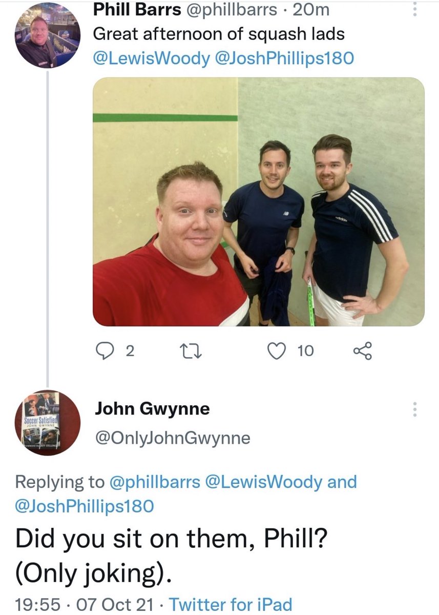 Still one of the greatest tweets of all time from John Gwynne 😂