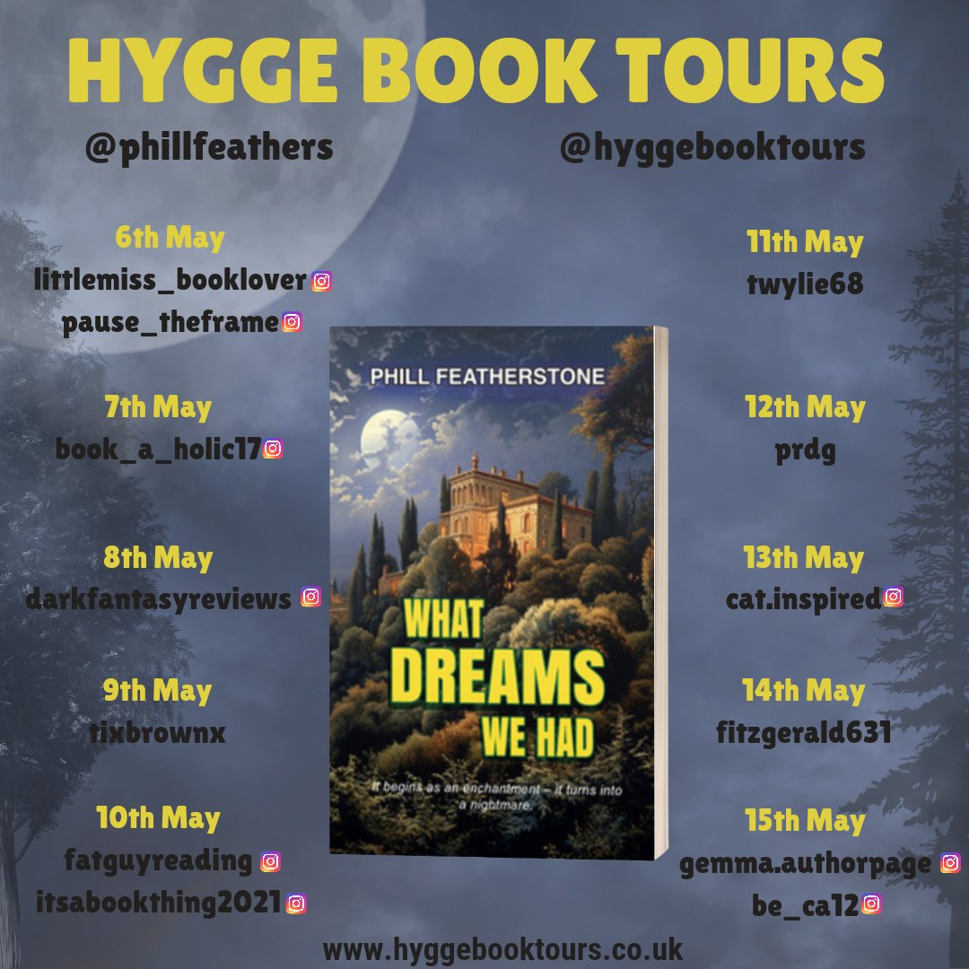 Bank Holiday Monday tomorrow means @PhillFeathers will be on tour! 🥳

@twylie68 
@prdg 
@fitzgerald631 

#hyggebooktours #hygge #booktours #booktourorganiser #bookbloggers #bookstagram #authorpromo #supportingauthors #bookpromotion
