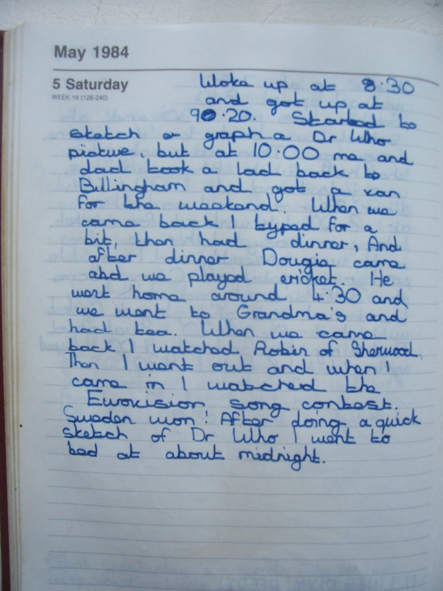 Forty years ago today. I think 'the lad' came to deliver the van, he wasn't just a passing waif. And hard luck Belle and the Devotions, 1984 was all about Diggi-Loo-Diggi-Ley.