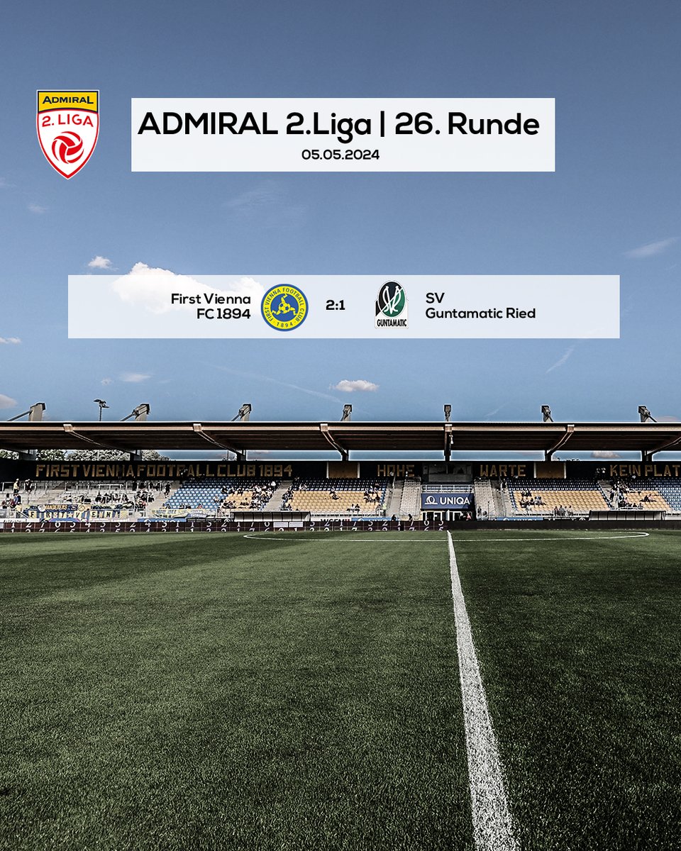 Das einzige Spiel am heutigen Sonntag in der #AdmiralLigaZwa ist beendet. ✅ Hier das Ergebnis. 👇