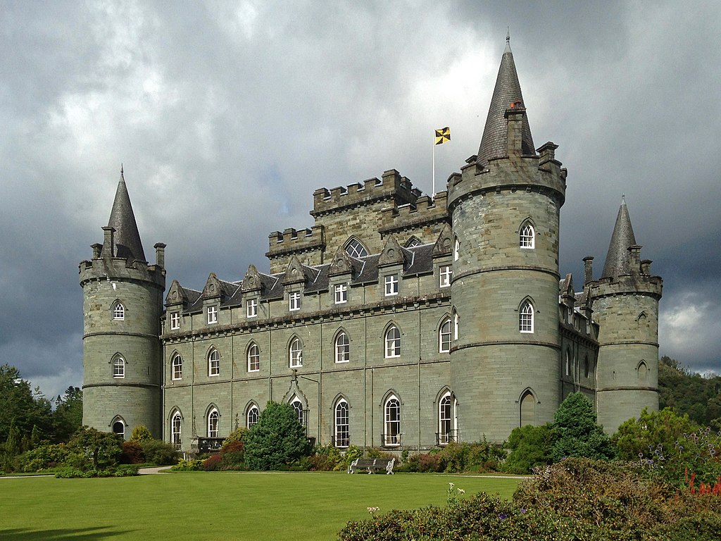 Inveraray Castle
Located in Argyll, Scotland, United Kingdom
It is one of the earliest examples of Gothic Revival architecture. The present castle was built in the Gothic Revival style. Improvements on the estate were begun in 1743 by Archibald Campbell, Earl of Ilay, soon to…