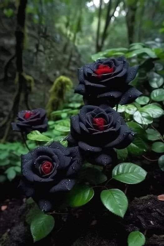 Το μαύρο τριαντάφυλλο είναι μία από τις σπάνιες ποικιλίες τριαντάφυλλων. Όταν ανθίζουν την άνοιξη έχουν κόκκινο χρώμα, και το καλοκαίρι έχουν 'μαύρο' χρώμα... το σύμβολο του μυστηρίου.