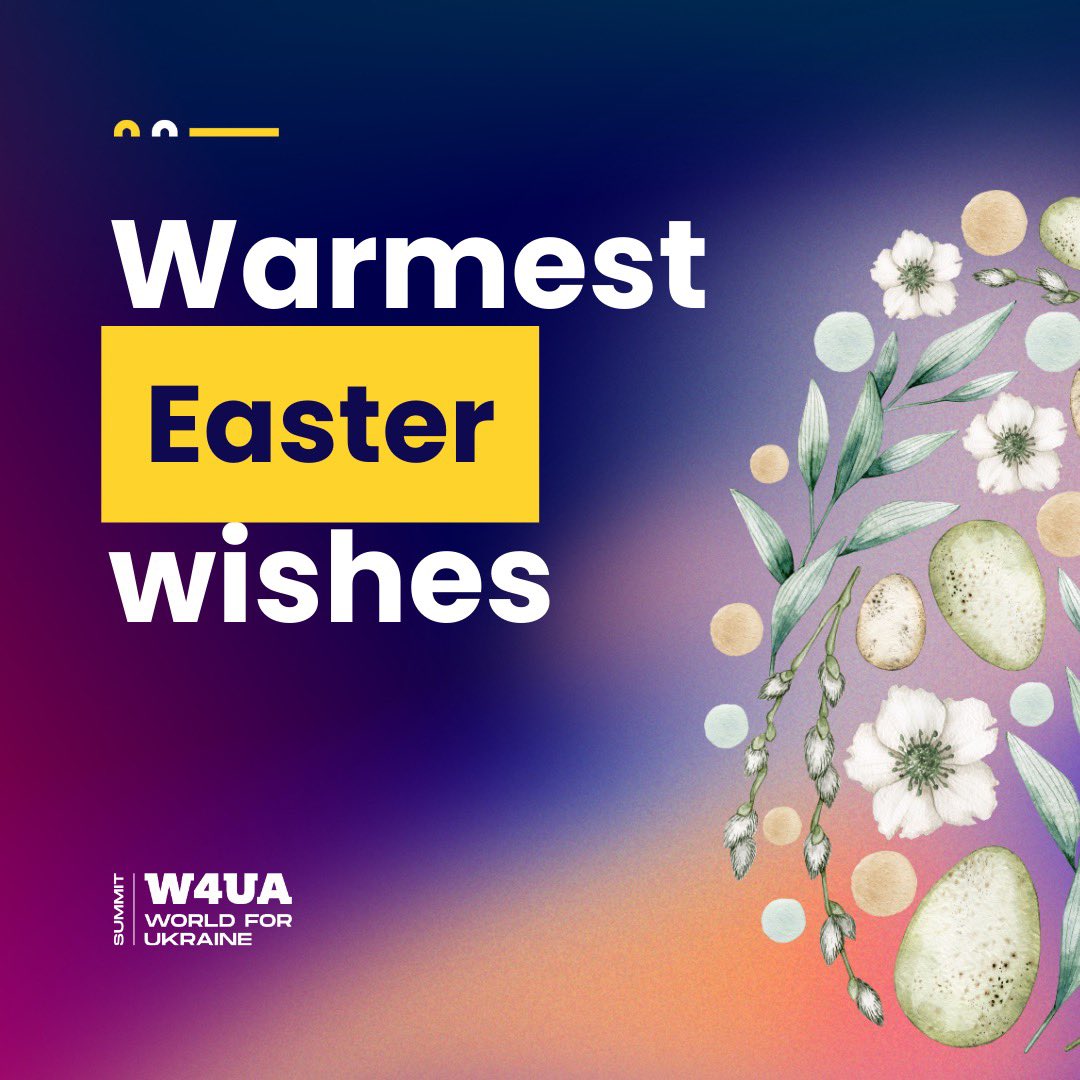 Warmest Easter wishes 
Sending the warmest Easter blessings to all celebrating today 🌿🐣
May your hearts be filled with strength and kindness, leading to great deeds. Let peace and harmony embrace everyone.🙏🏻💙💛