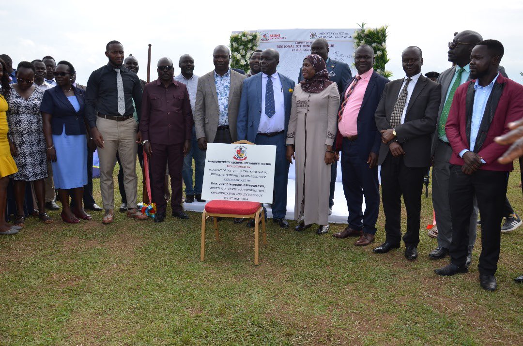 I ably represented Hon. @Hon_Ssebugwawo at the launch of the regional ICT innovation Hub @Muni_University in Arua District. Many thanks to the ICT parliamentary committee members that joined us & the VC @SimonAnguma for hosting us. ICT infrastructure is key to developing us all.