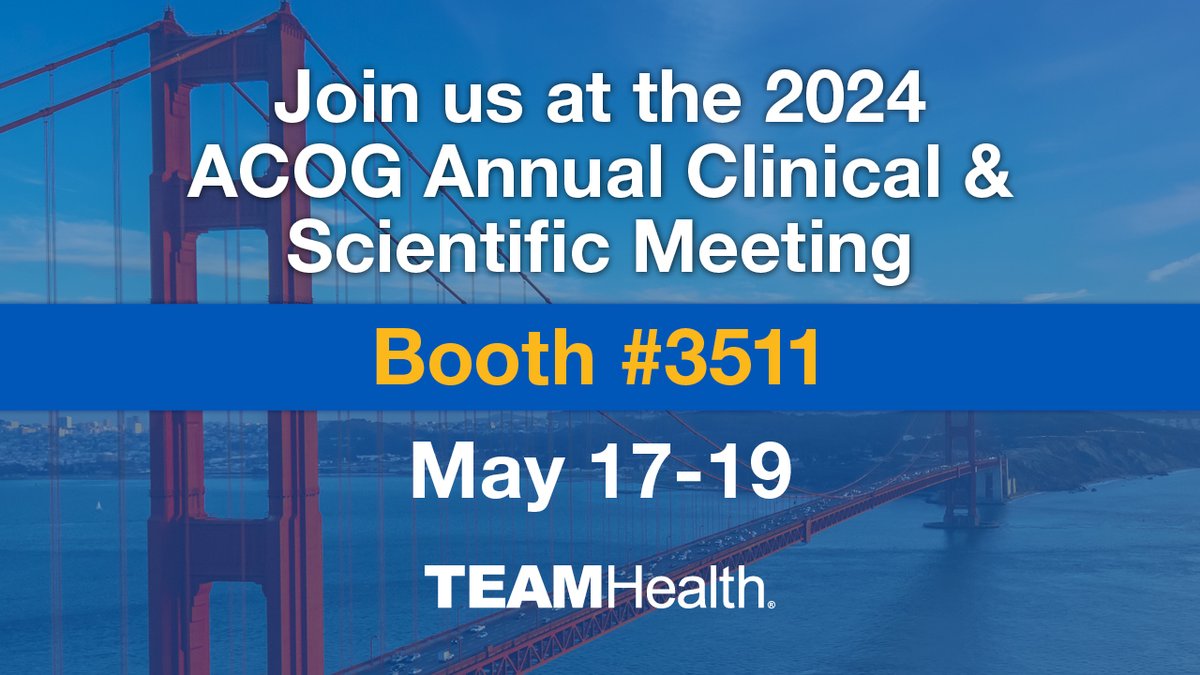 Are you joining us at the ACOG Annual Clinical &amp; Scientific Meeting 2024 meeting in San Francisco? Stop by booth #3511, from May 17-19, to connect with us and learn more about our career opportunities!