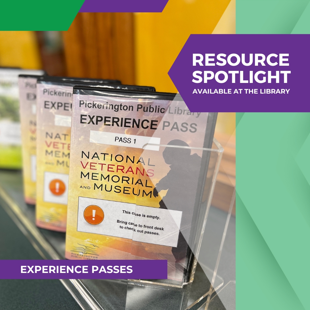 Your Pickerington Public Library has experiences passes! The Columbus Museum of Art, National Veterans Memorial and Museum and The Dawes Arboretum are just a few passes available at your library. To reserve yours, visit: loom.ly/aI4UPWQ #PPLibrary #experiencepasses