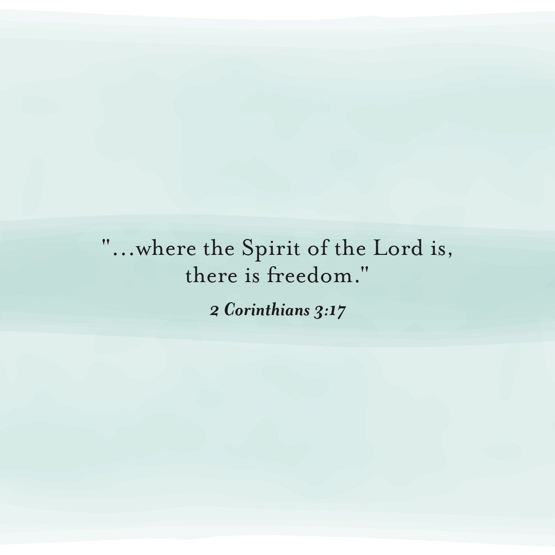 '...where the Spirit of the Lord is, there is freedom.' (2 Corinthians 3:17) #VerseOfTheDay #Freedom