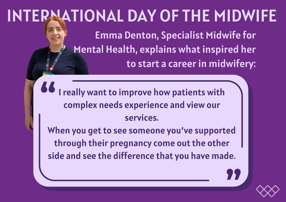 Happy #IMD2024! We are celebrating our midwives today by spotlighting some of the midwives at our Trust. Emma Denton, Specialist Midwife for Mental Health, explains what inspired her to start a career in midwifery.