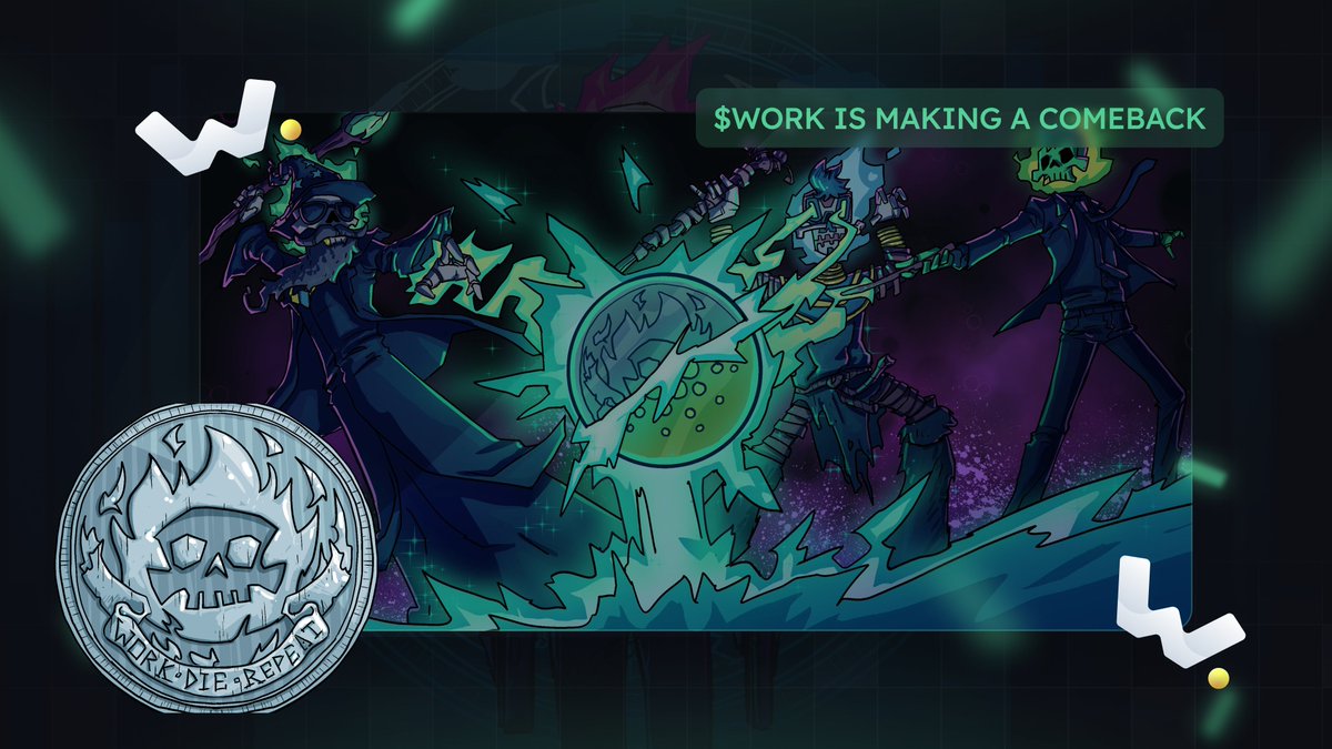 🪙Time for $WORK Token to make a comeback 

We have just added an additional 10k ADA liquidity to $WORK/ADA MinSwap pool. 

Prepare yourselves for what's next...
🔐 New vault event to lock $WORK for boosted rewards
❤️‍🔥 $WORK burn incentives