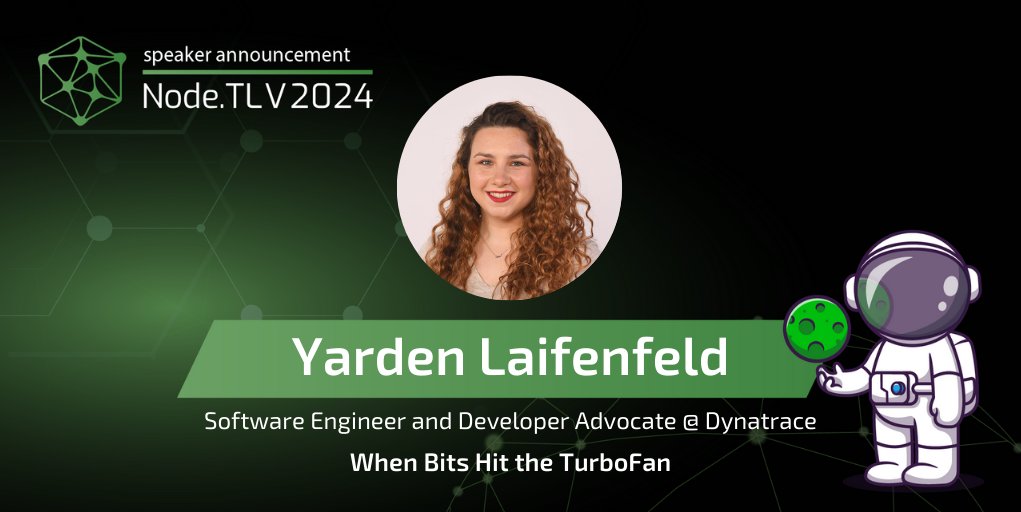 We are proud to announce that @YardenLaif , Software Engineer and Developer Advocate at @Dynatrace will be speaking at #NodeTLV '24! Check out the full agenda on nodetlv.com