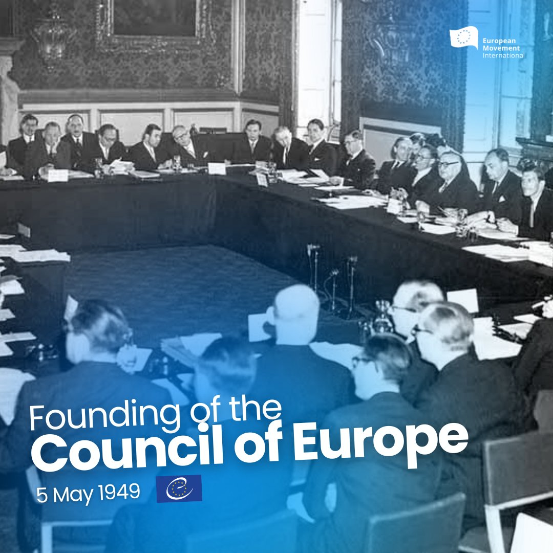 Today we celebrate 75 years of the Council of Europe! Its contribution to peace, democracy & rule of law in Europe is invaluable. Our history is intimately linked, having been behind the creation of the @coe. We continue our joint journey in pursuit of our common values #CoE75