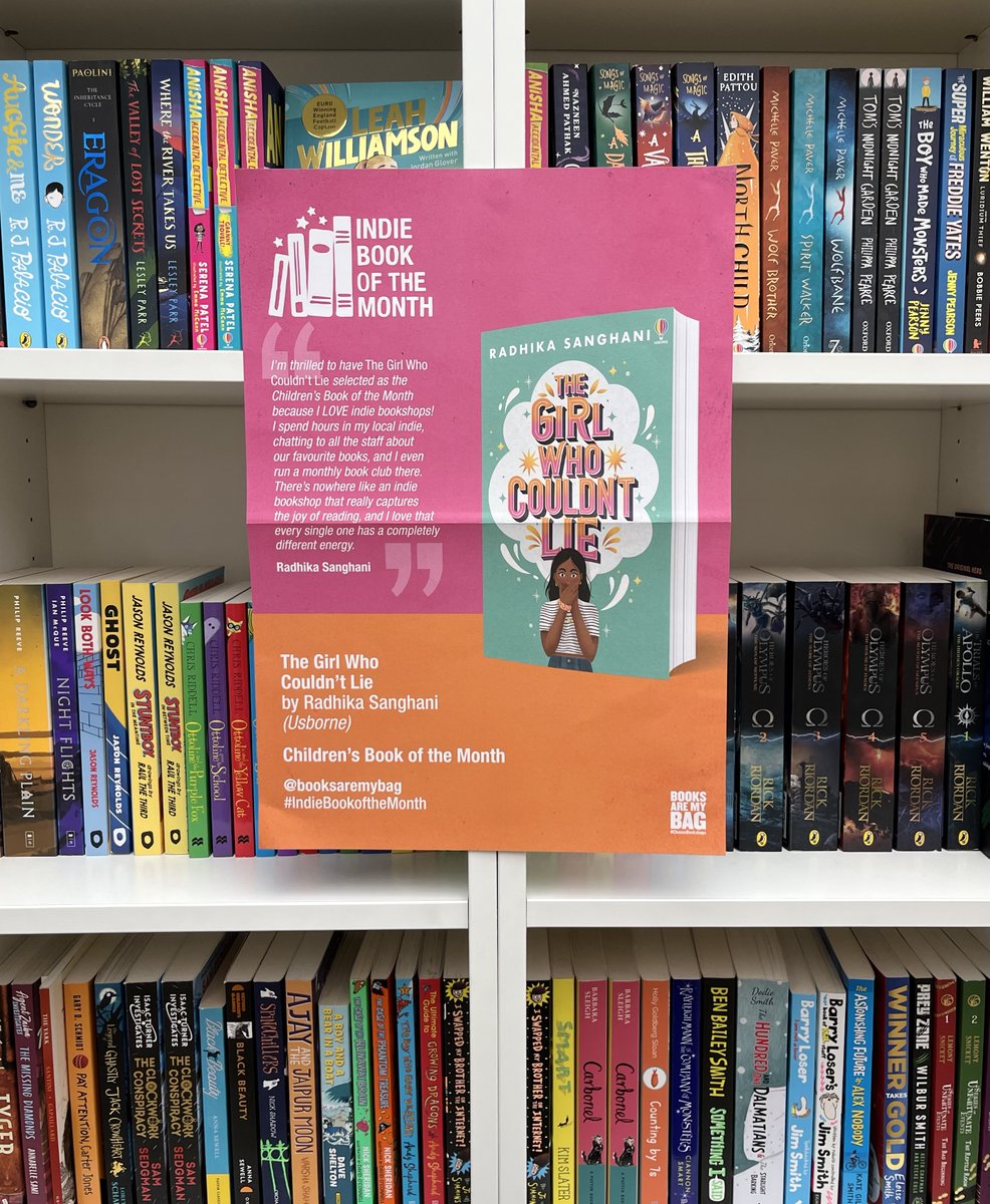 It's a bright weekend in Richmond, as is the colourful new Indie Book of the Month @booksaremybag This May, it's The Girl Who Couldn't Lie by @radhikasanghani published with @Usborne