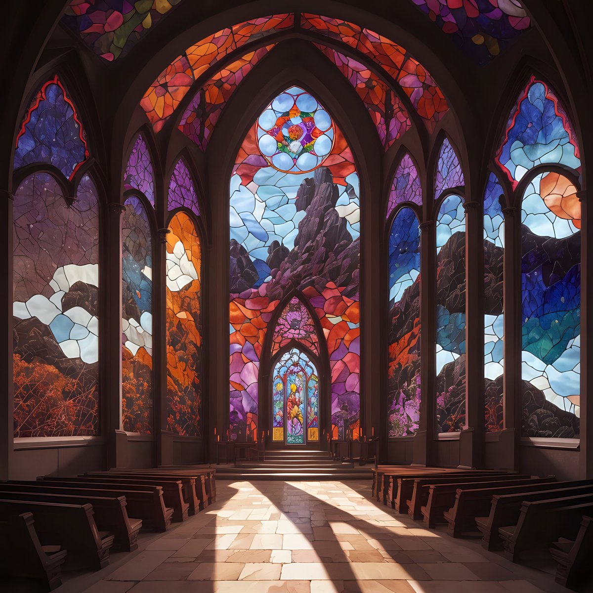 #stainedglass #aiart #church #imagine⛪🎨