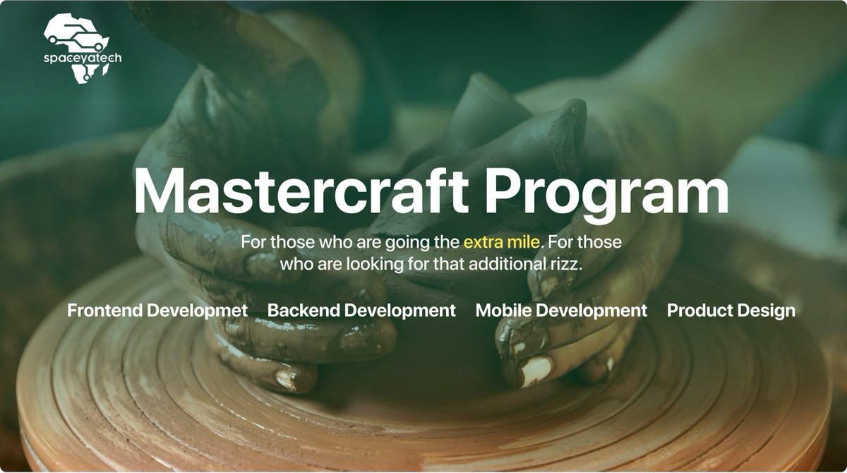 We will be launching cohort 2 of the #MastercraftInternship program soon. Cohort 1 worked well and we have learnt many lessons to polish the experience for subsequent intakes. If you look to support or sponsor the program, please email us at info@spaceyatech.com or DM us on X.