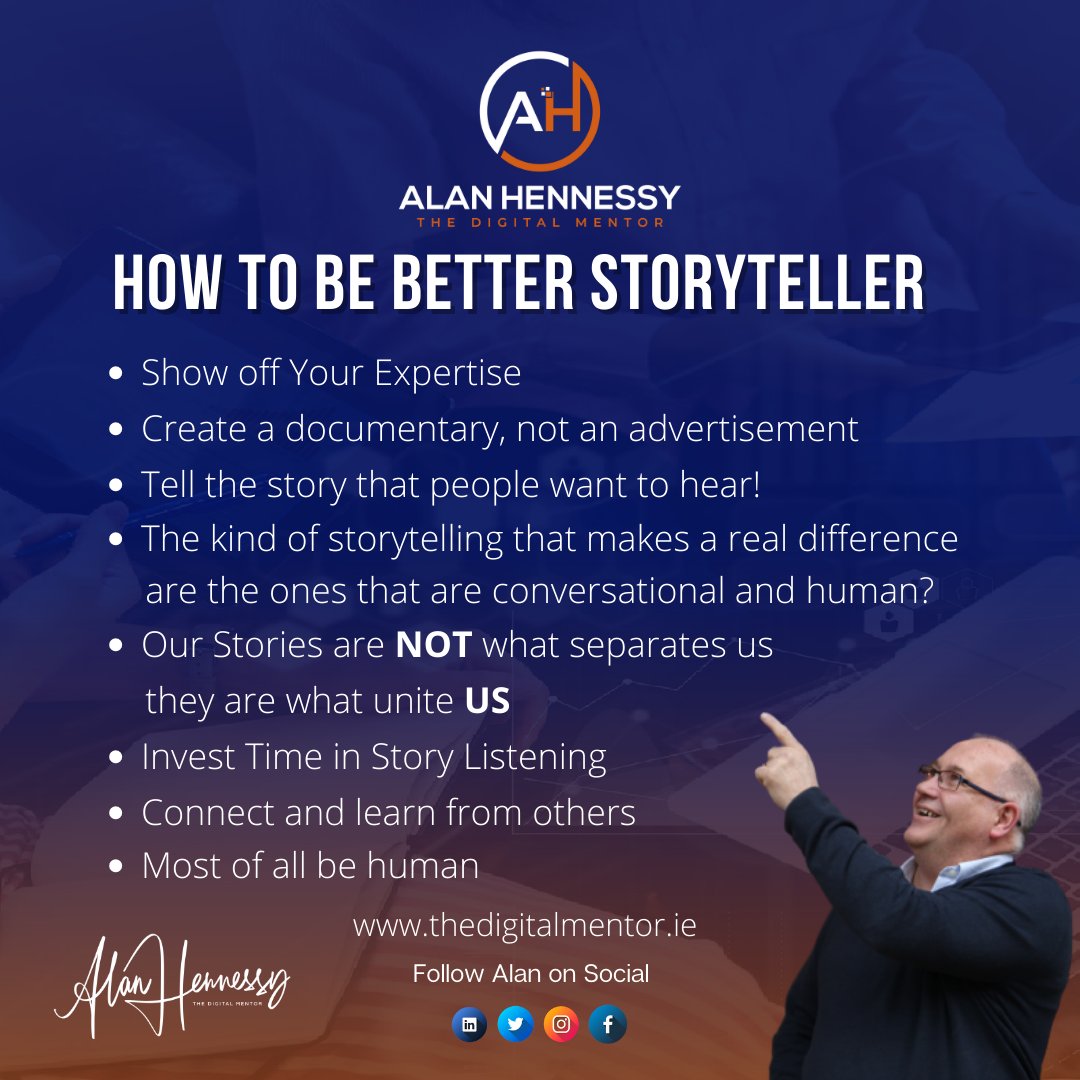 In a recent interview on the #Marketing with Russ Show with @russhedge I was a guest on we talked about #storytelling and the importance of sharing your experience in a relatable format. So to help you craft better #stories here are a few tips to think about going forward.