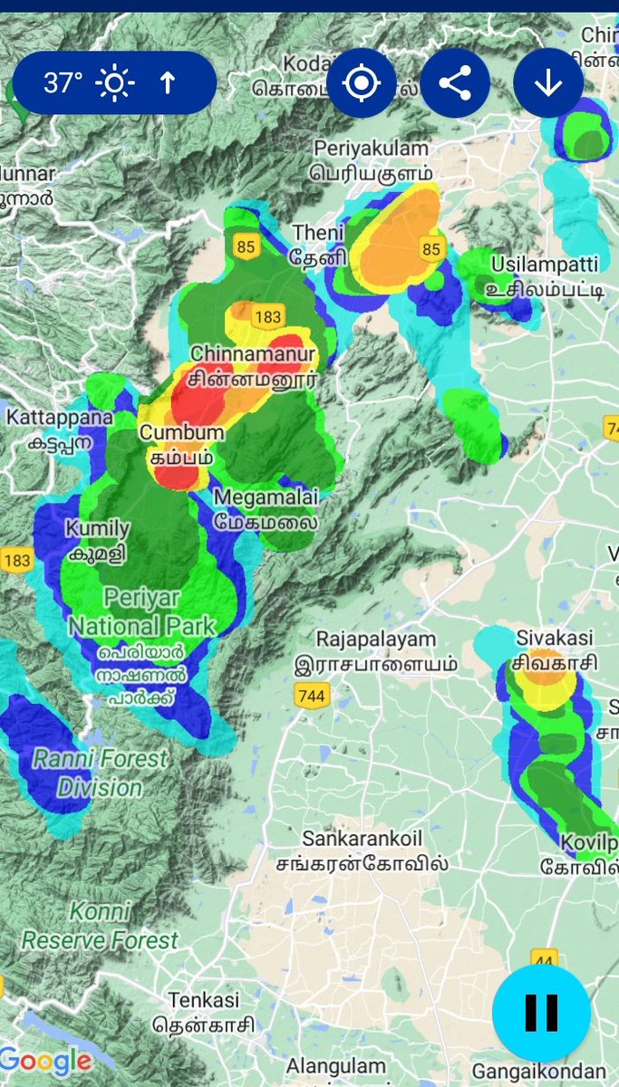 Wow what a day from Kodaikanal to Andipatti,Usilampatti,Theni,Kambam Valley,Kumuli Western Ghats hilly eastern plains after a long gap very happy to see intense thunderclouds. .4.45 pm.