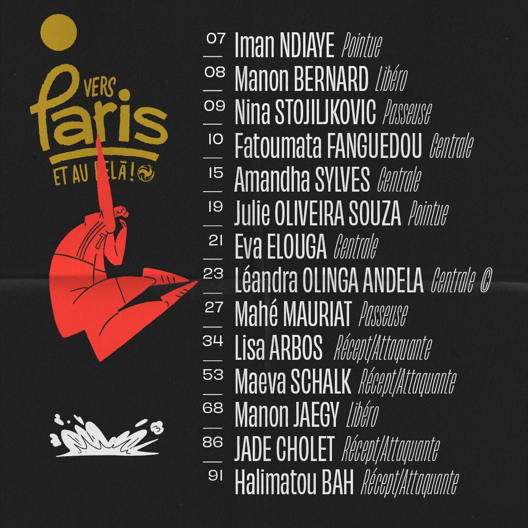 🙌 Découvrez la liste des 14 joueuses de l'équipe de France féminine qui composeront le banc du match face à l'Ukraine cet après-midi à 15h30 ! 👀