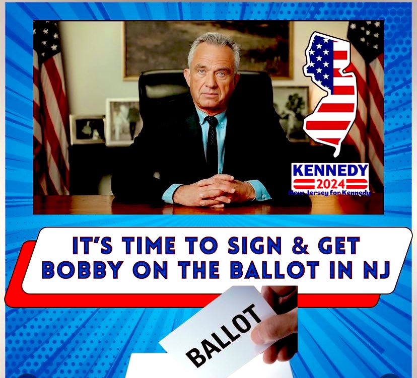 I will be collecting signatures to help get @RobertKennedyJr on the ballot in New Jersey!

IT’S TIME! #KennedyShanahan24 #HealTheDivide
