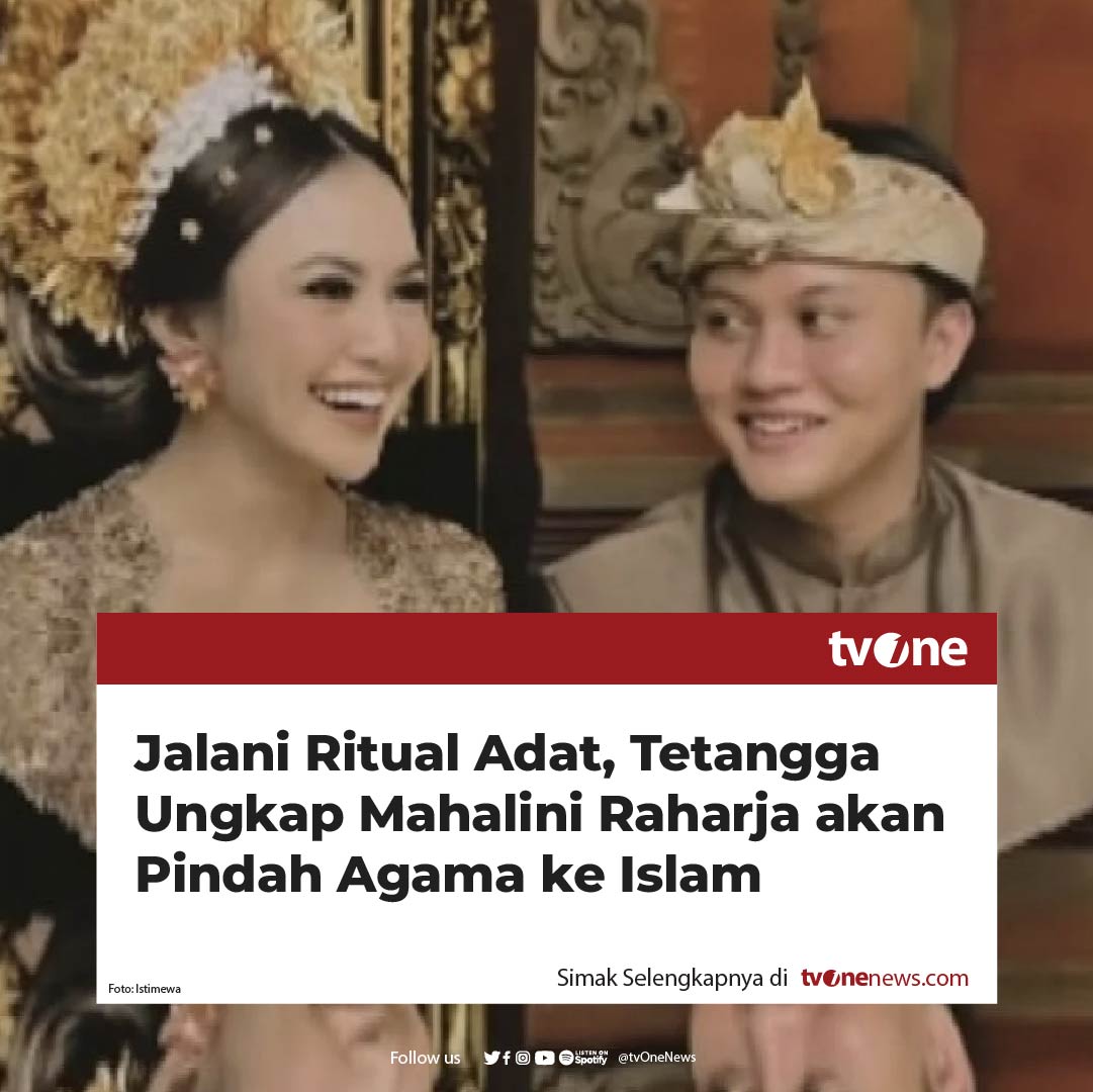 Prosesi pernikahan Mahalini dengan Rizky Febian digelar hari ini, Minggu (5/5/2024). Keduanya menjalani ritual adat di kediaman Mahalini di Bali. 

Lewat video yang beredar di media sosial, Mahalini tampak cantik mengenakan kebaya Bali lengkap dengan aksesori kepala. Dari…