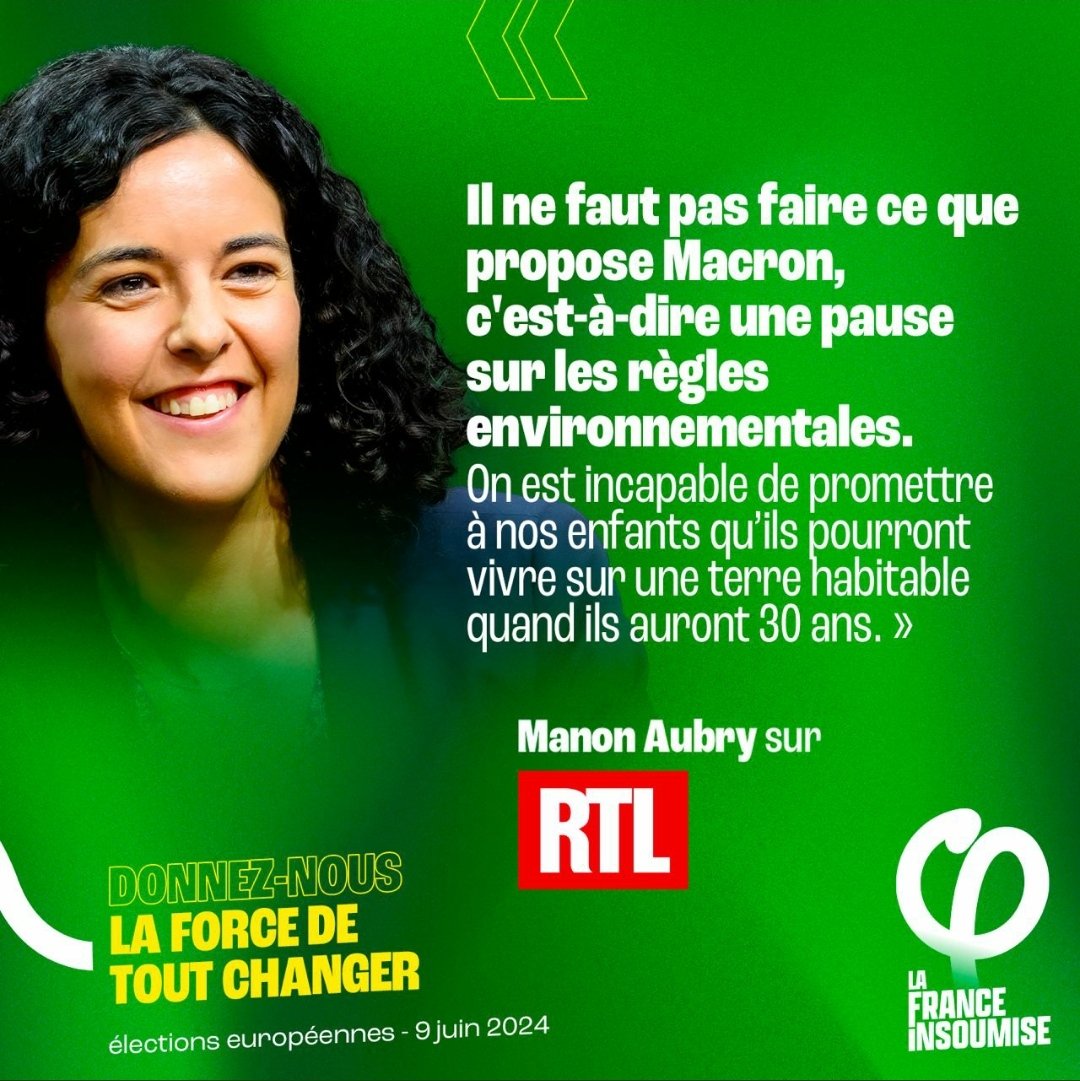 #GrandJury

Toujours clair les propos de Manon Aubry

Le 09 juin je vote #UnionPopulaire