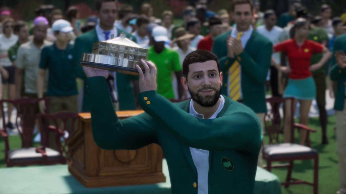 Won the Masters in a playoff on @EASPORTSPGATOUR, my goodness that final round had me shitting my pants lmao. Came from 3 shots back at the start of the round. Incredibly fun game