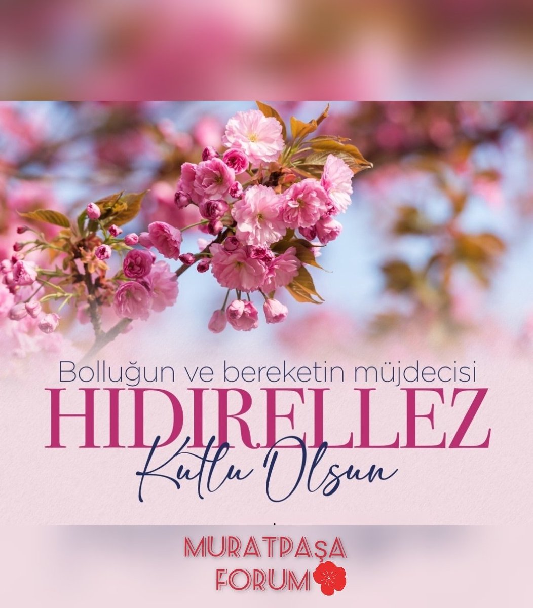 Baharın, umudun ve yepyeni güzelliklerin müjdecisi #Hıdırellez'in; Ülkemize, hanelerimize bolluk, bereket, sağlık, mutluluk ve huzur getirmesini diliyoruz. 🌺