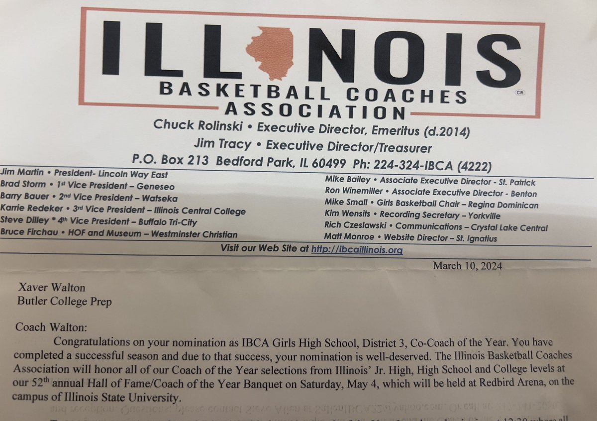 Congratulations to our Head Coach. Coach X is the IBCA Girls High School Coach of the Year for District 3
@ILXCITEMENT 

#ButlerCollegePrepGBBALL 
#LadyLynxBCP 
#itstheBUTLERway 
#LynxEatemUp🐯 
#GoLynx🏀🧡💙 
#FeartheLynxBCP
#LadyLynxwantitall 
#LadyLynxRedemptionTour 
#MoreHeat