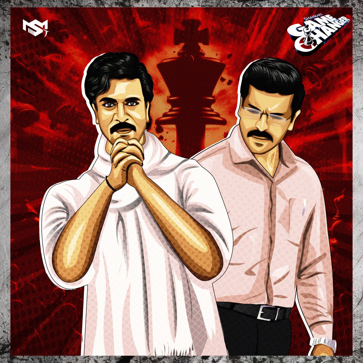 Illustration artwork of #Gamechanger #RamCharan 🔥🖌️

Just wait for this father and son duo will set the screens on 🔥🔥💪

#Apanna #Ramnandhan 🥰

#smjeditz #illustration #RC16 #RC17 

Hd link in comments section 👇