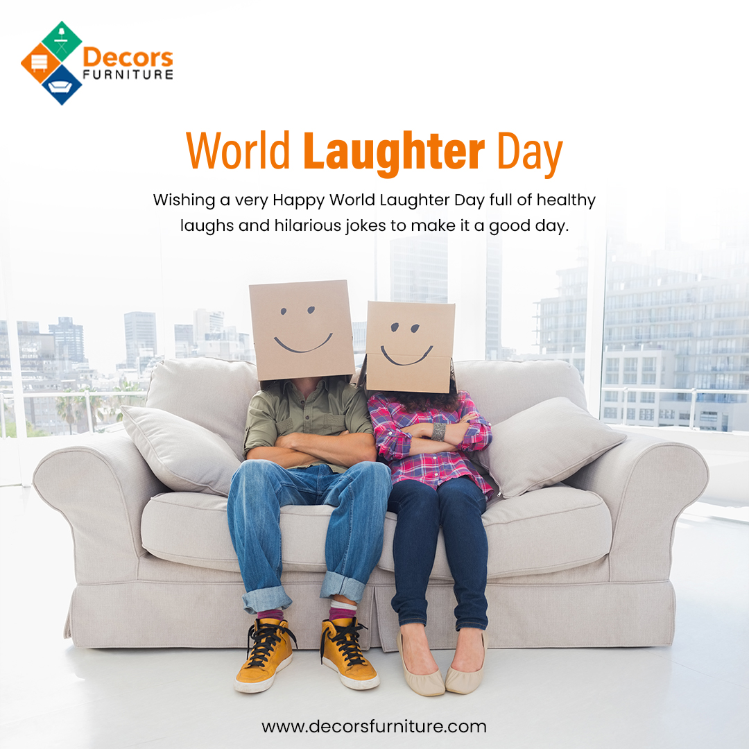 The best kind of therapy is laughter. Sending you laughter-filled wishes on World Laughter Day!😄
.
.
.
#DecorsFurniture #LaughterDay #WorldLaughterDay #LaughterDay2024 #SpreadLaugh #SpreadHappiness