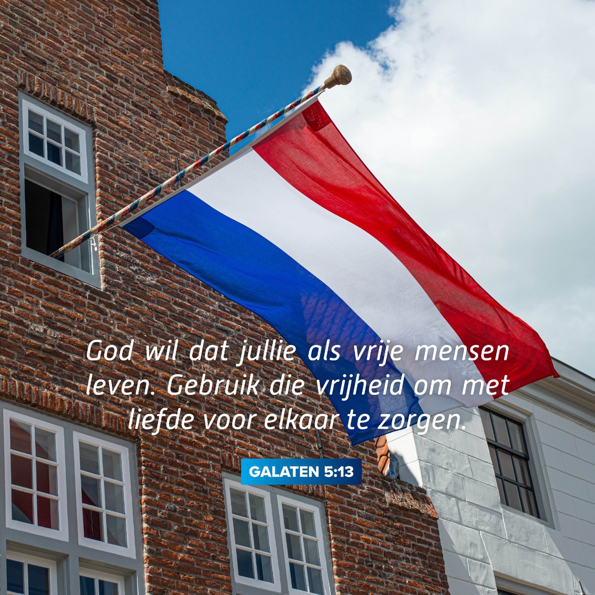 Het is vandaag Bevrijdingsdag 🇳🇱. We weten maar al te goed dat vrijheid niet vanzelfsprekend is.

Vandaag danken we voor de vrijheid die we hebben, en bidden we voor de plekken waar vrijheid ontbreekt.

#Bevrijdingsdag #Vrijheid