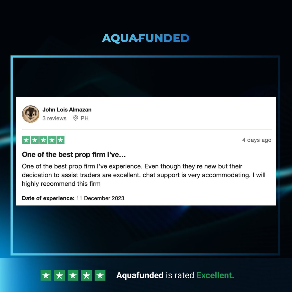 See what John says about Aqua Funded! ⬇️ 🌊