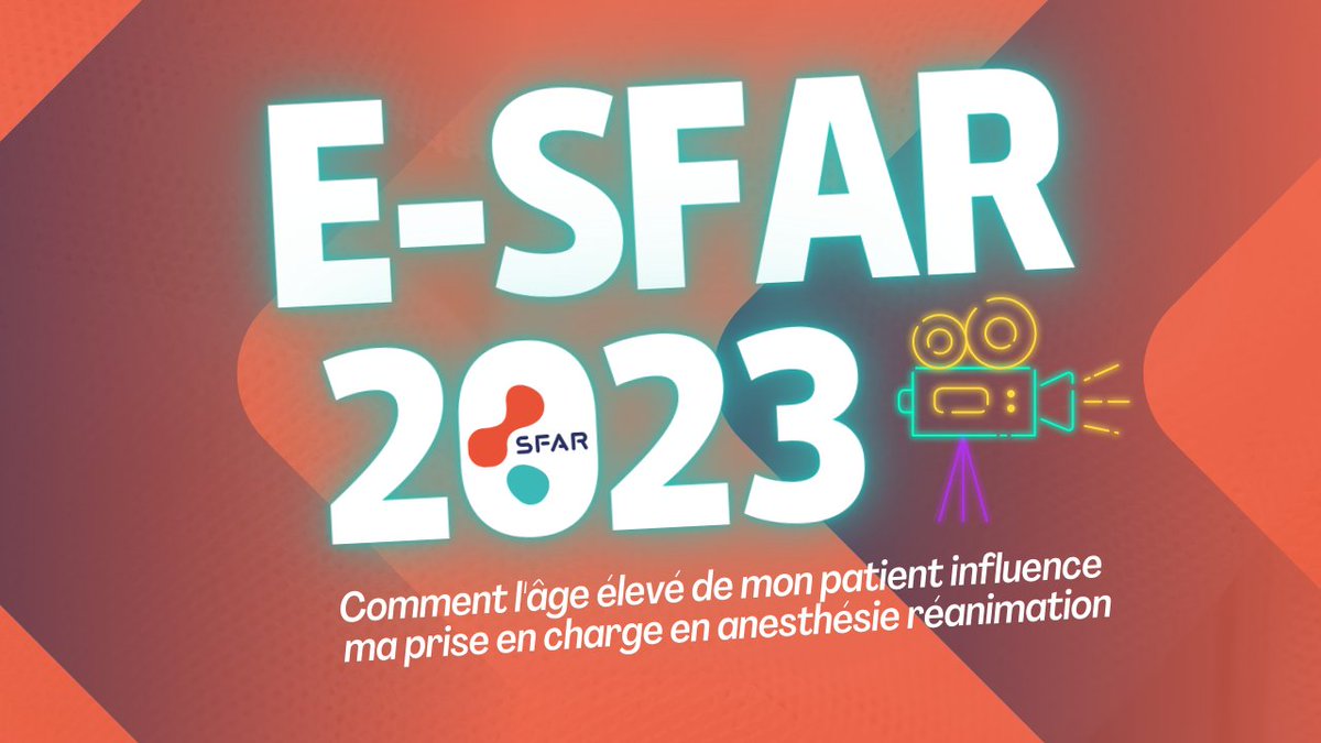 🎥 En ligne aujourd'hui et accessible à tous, la session 'Comment l'âge élevé de mon patient influence ma prise en charge en anesthésie réanimation' de l'eSFAR 2023 ! 1️⃣ youtu.be/JNjAWQiZ2kU 2️⃣ youtu.be/DjbUTrqBxP4 3️⃣ youtu.be/8pWrXpt8wNI 4️⃣ youtu.be/6SN1-UJD82k